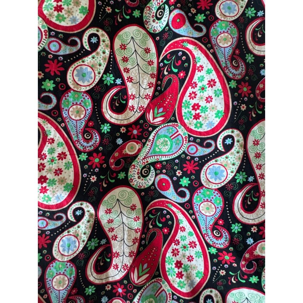 Voodoo Vixen Saranya Paisley Fit Flare Dress Retro Rockabilly Cotton M - Picture 9 of 11